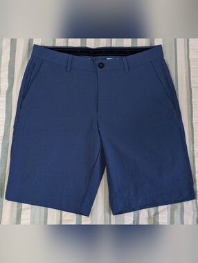 Men's Tommy Bahama Chip Shot Flat Front 10" Shorts Dockside Blue Waist Size 32